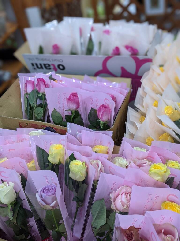 卒業式の花