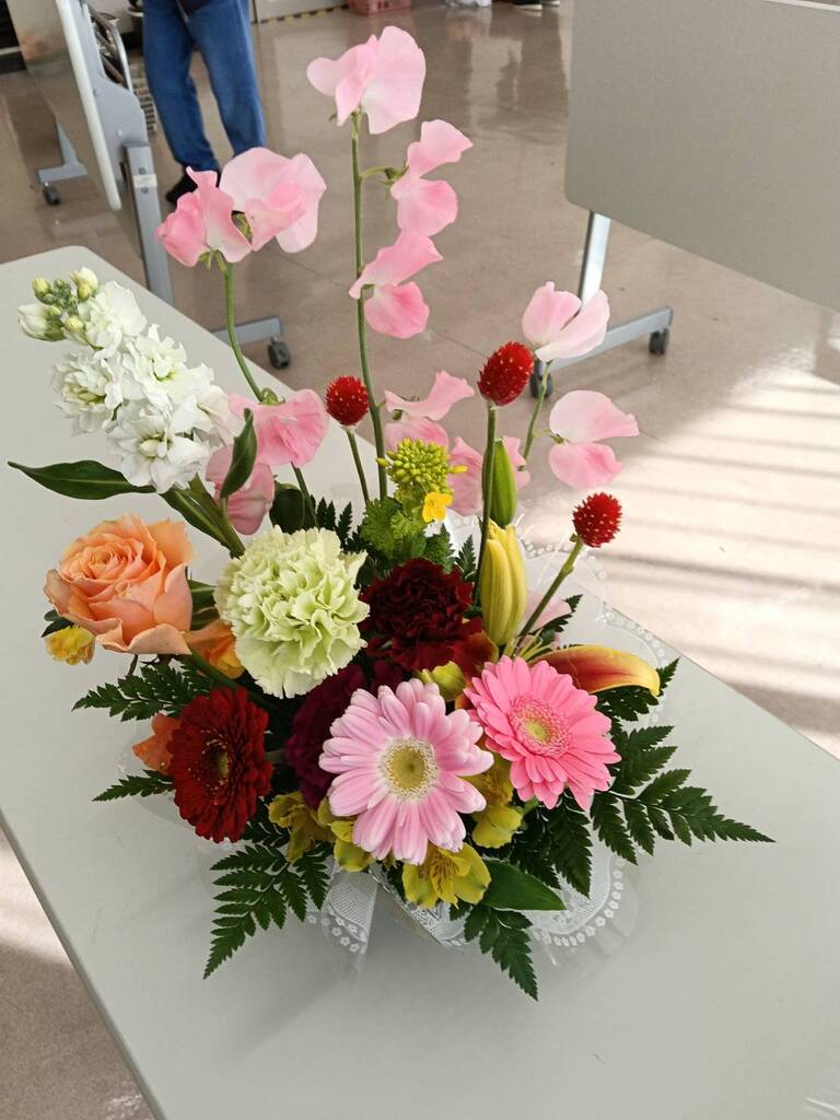 今月のアレンジフラワー講座9