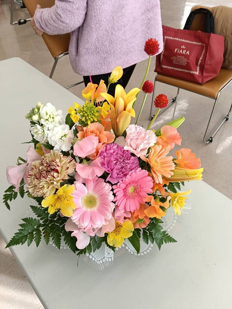 今月のアレンジフラワー講座7