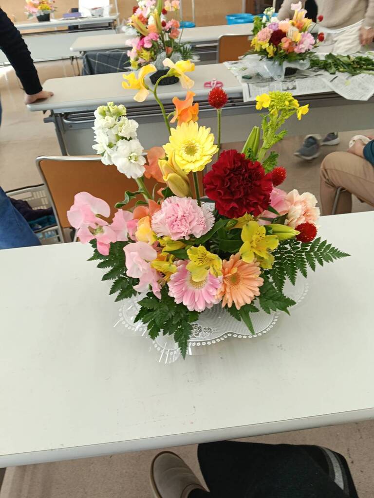 今月のアレンジフラワー講座5