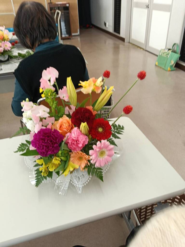 今月のアレンジフラワー講座4