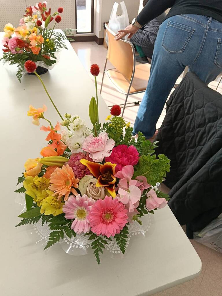 今月のアレンジフラワー講座3
