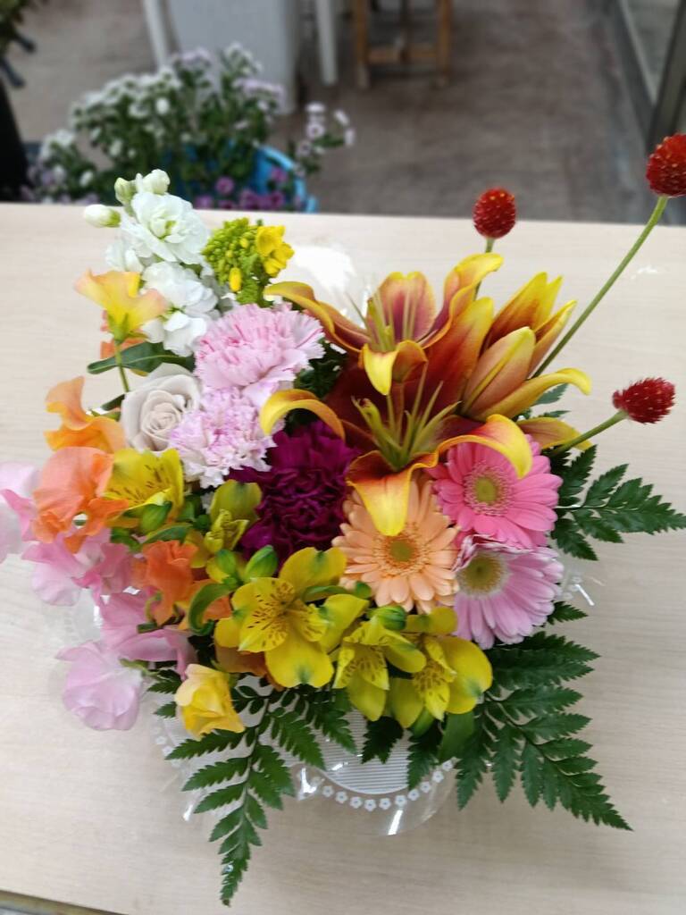 今月のアレンジフラワー講座2