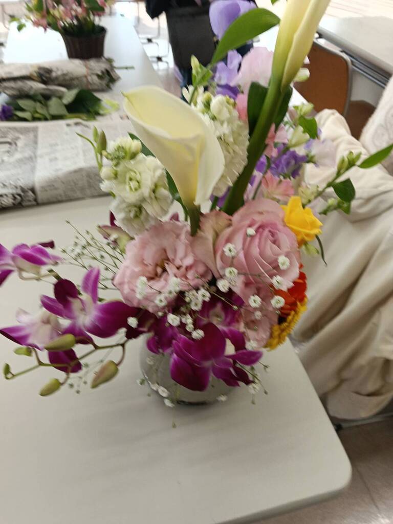 定例会フラワーアレンジ講座5