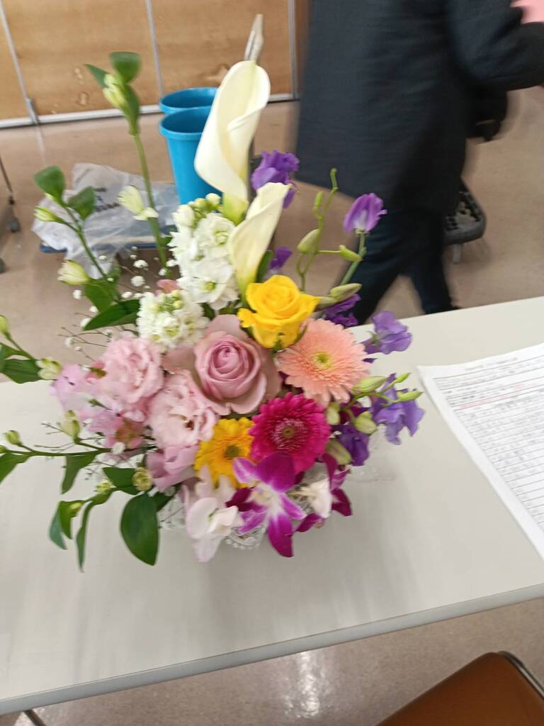 定例会フラワーアレンジ講座6