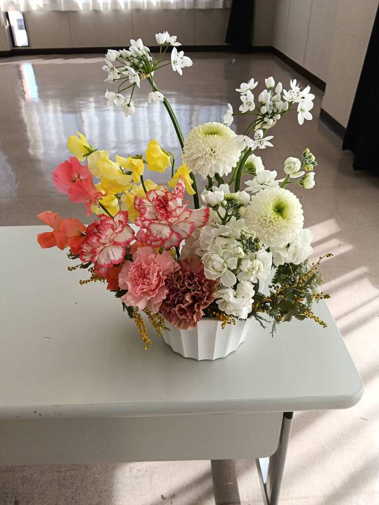 今月のアレンジフラワー講座4