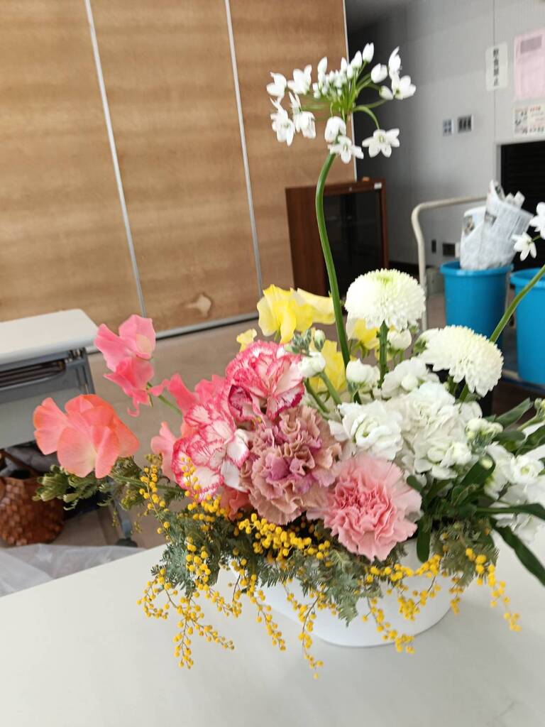 今月のアレンジフラワー講座8