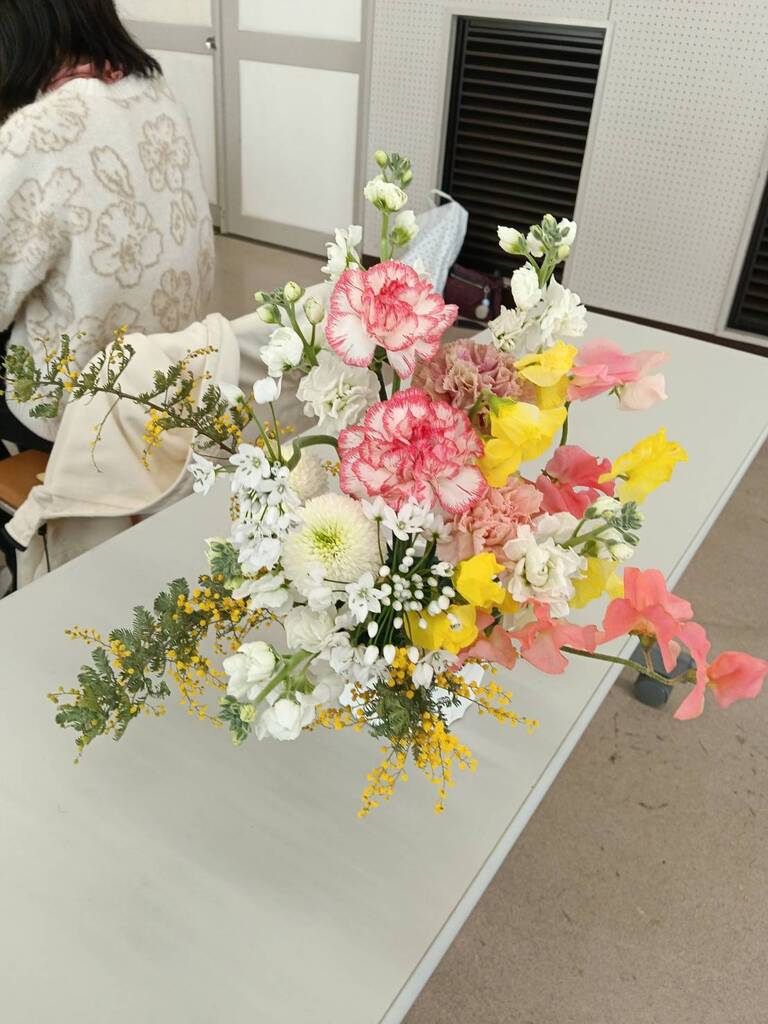 今月のアレンジフラワー講座9