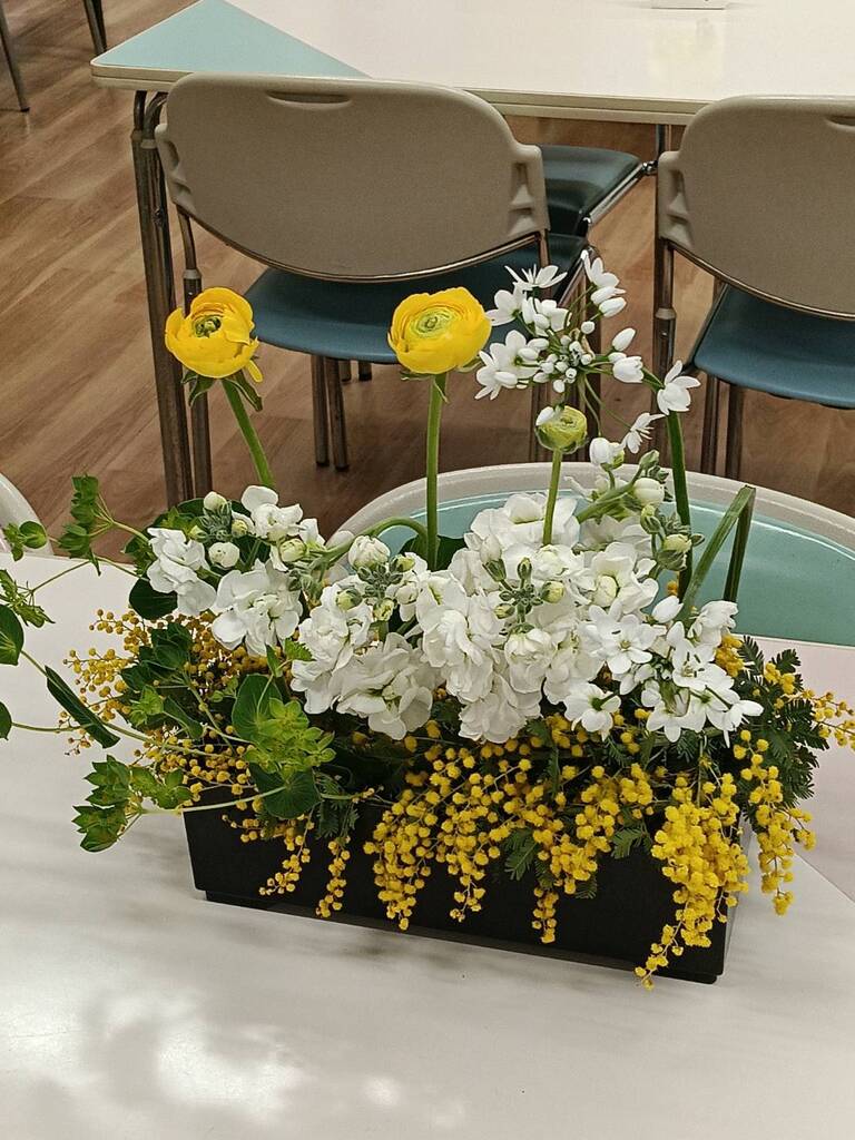 ミモザアレンジフラワー講座2