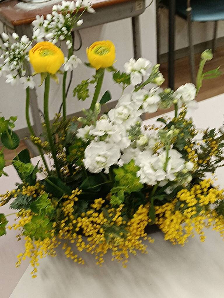 ミモザアレンジフラワー講座3