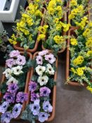 黄色パンジー・ミモザのアレンジフラワー